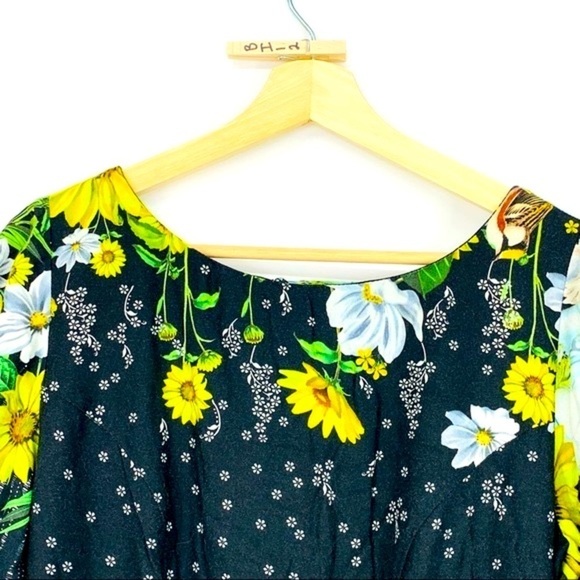 FARM Rio Sunflower Daisy Allover Print Mini Dress Anthropologie - Picture 6 of 6